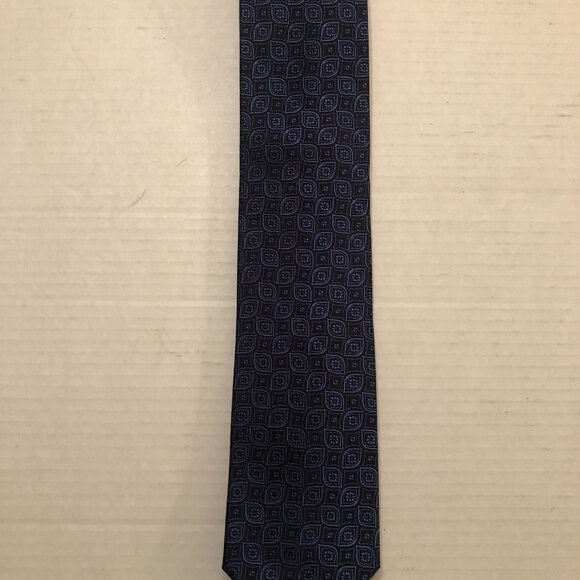 fabio FERRETTI men's new blue 100%silk tie  3" X 60"  made in Italy - Picture 2 of 4